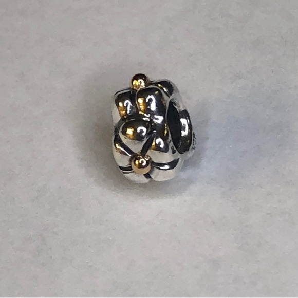 Retired Pandora 14k Tipped Flower Charm - Picture 4 of 9